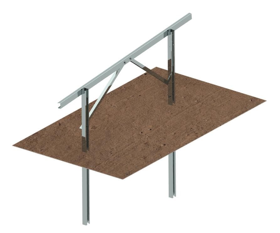 CS-Rammed Piling Ground Mounting System
