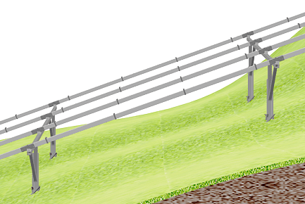 Adjustable Ground Mounting System for Steep Slo...