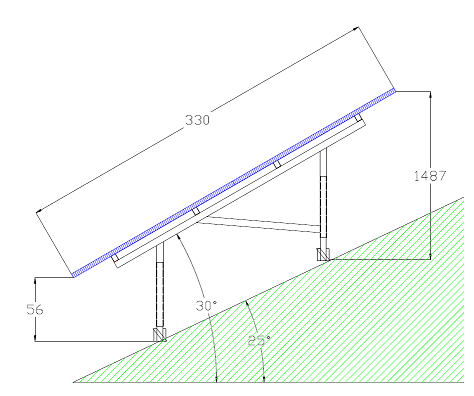 Adjustable Ground Mounting System for Steep Slopes