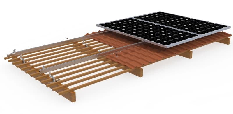 TonKor Porcelain Tile Roof PV Racking System