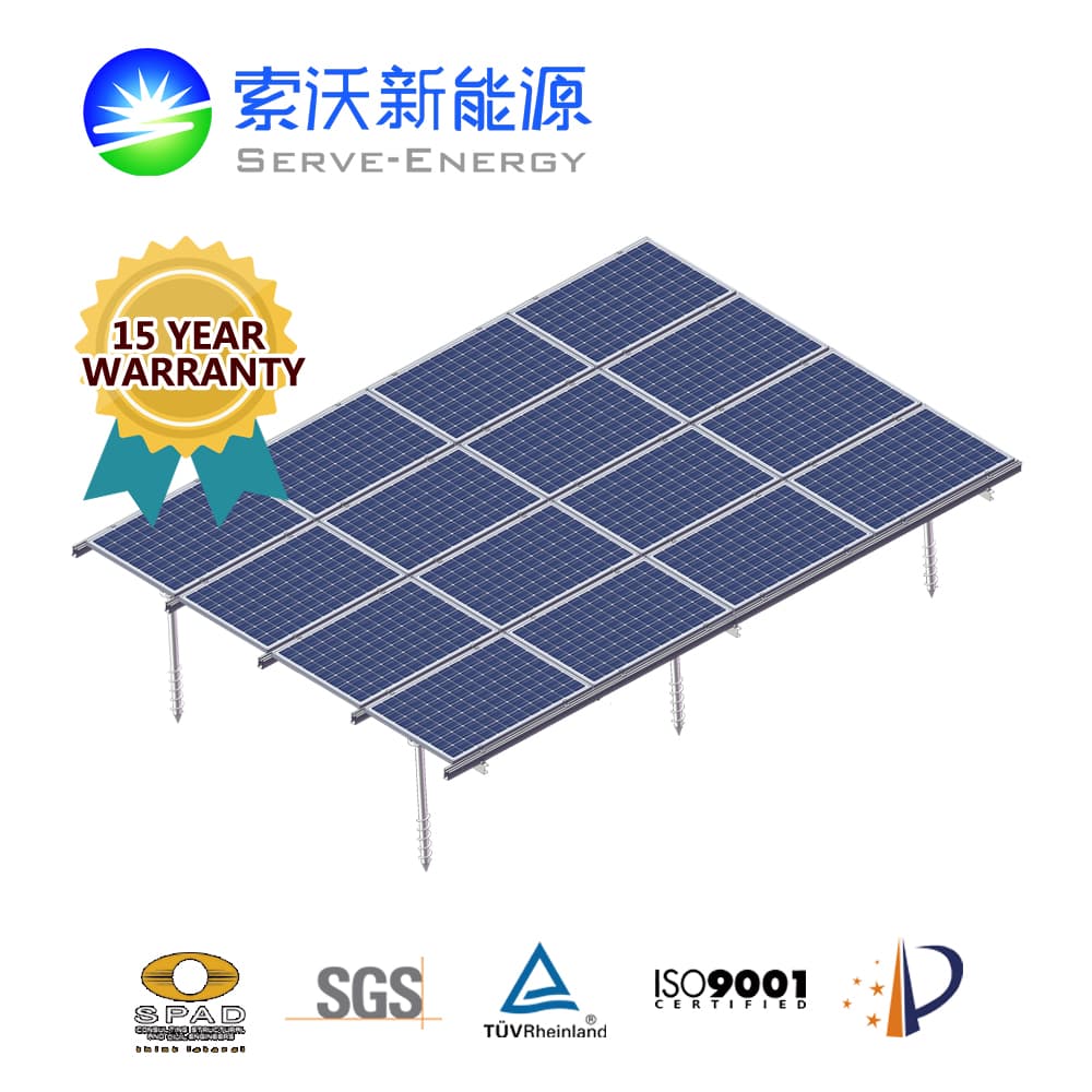 Steel & Aluminum Combined Ground PV Mounting Sy...