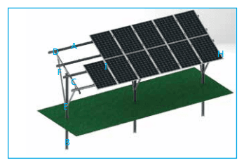 Single Pole East-west Adjustable Ground Solar Mounting System