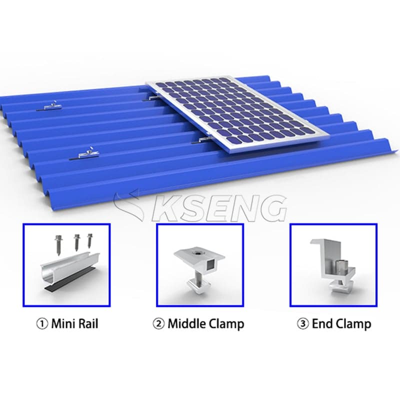 Metal roof solar racking solar mini rail mounting system