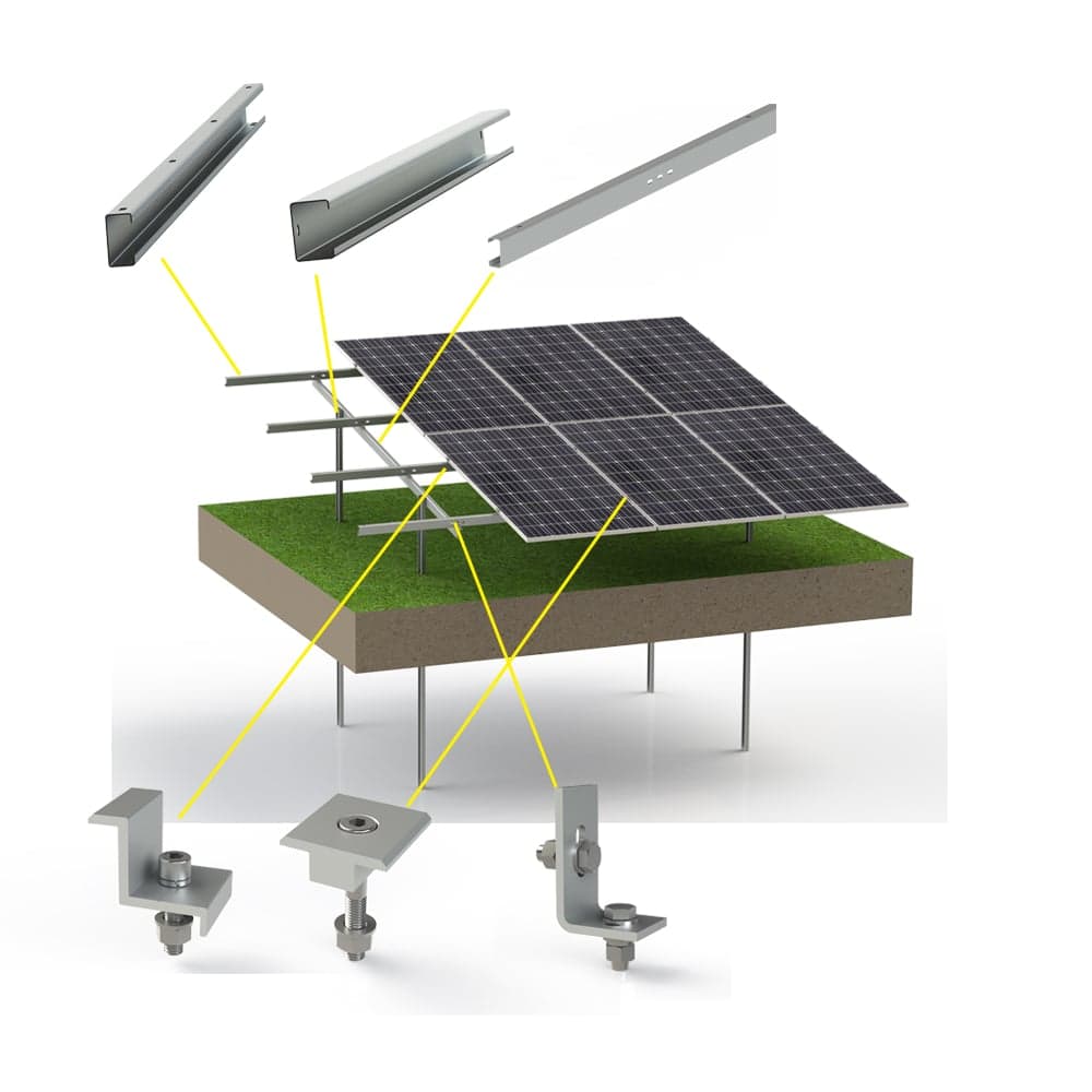 Carbon Steel Solar Ground Mounting System