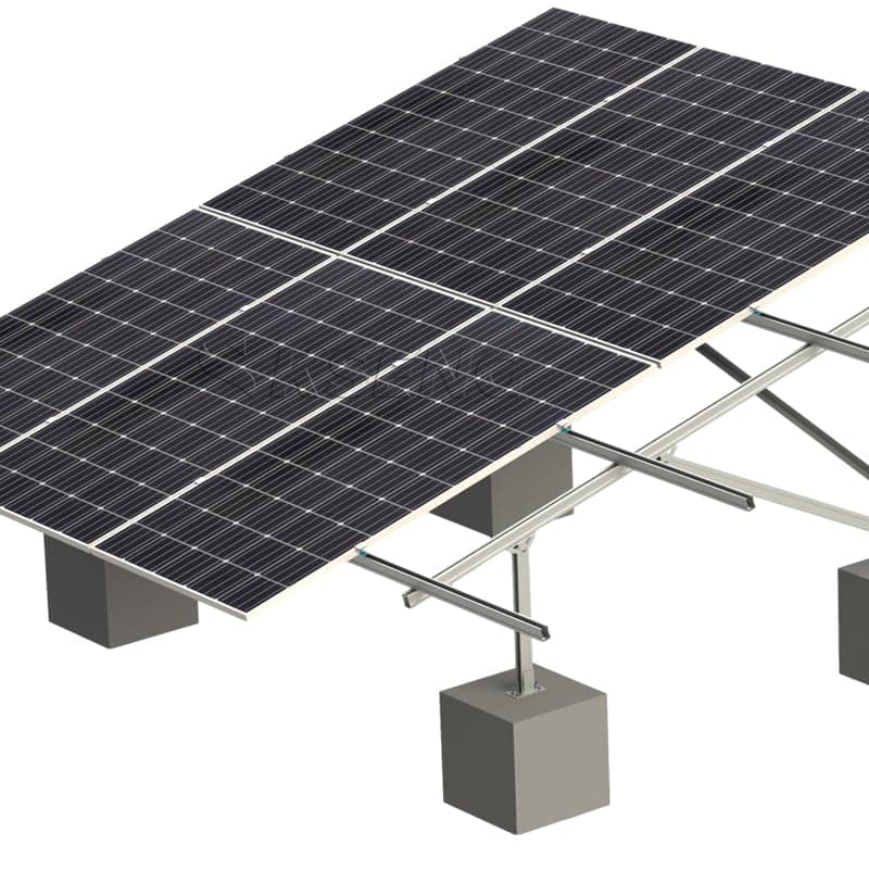Ground Mounting System With Concrete Base