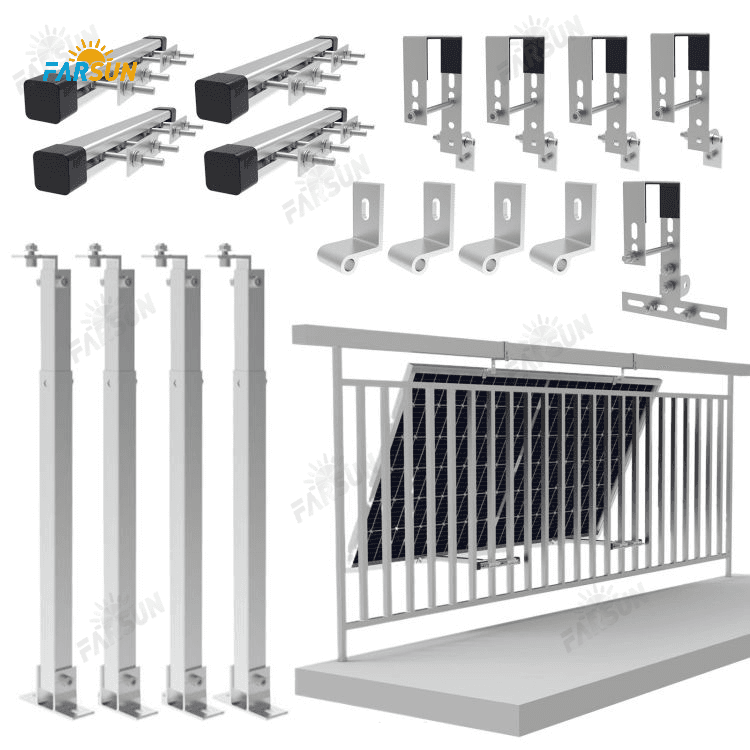 FS PV Mount Balkonsolar Aluminum Racking Angle Adjustable Veranda