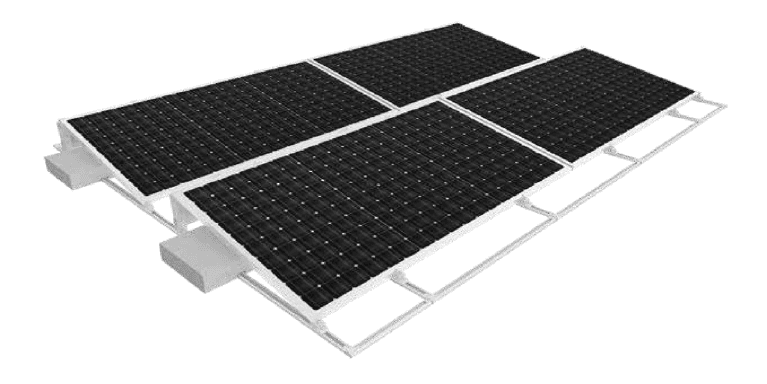 Ballasted Roof Solar PV Mounting System - Singl...