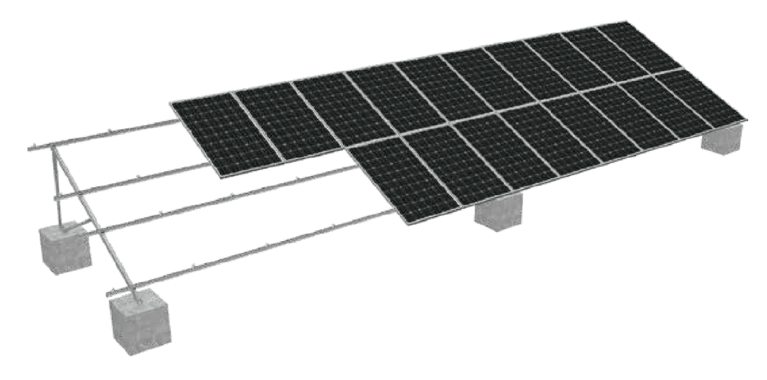 Double-row Tripod Base-Beam-Free PV Mounting Sy...
