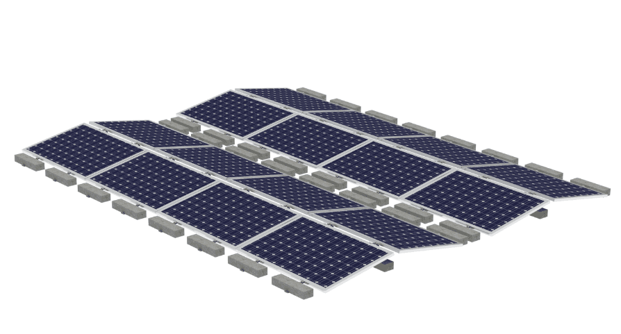 Steel Ballast Mounting Systems for Flat Roof