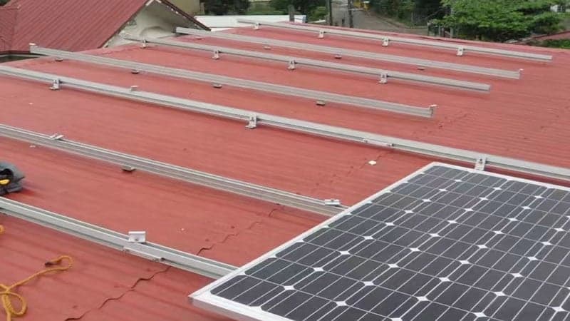 Pitched Tin Roof Solar Mounting System