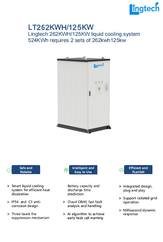 524kwh 250kw BESS